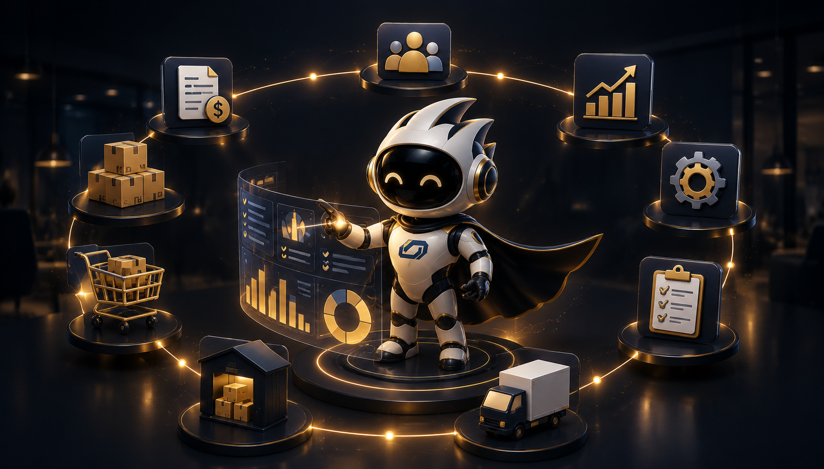 نظام ERP مخصص يربط المبيعات والمخزون والمحاسبة والتشغيل في تدفق عمل واحد